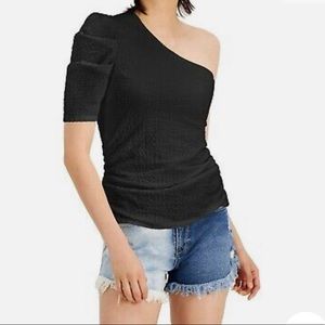 Inc International Concepts Puckered One-Shoulder Top Size M